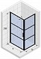 Душевой уголок Riho Grid GB201 GB2080100 100x80 см стекло прозрачное профиль черный - изображение 2