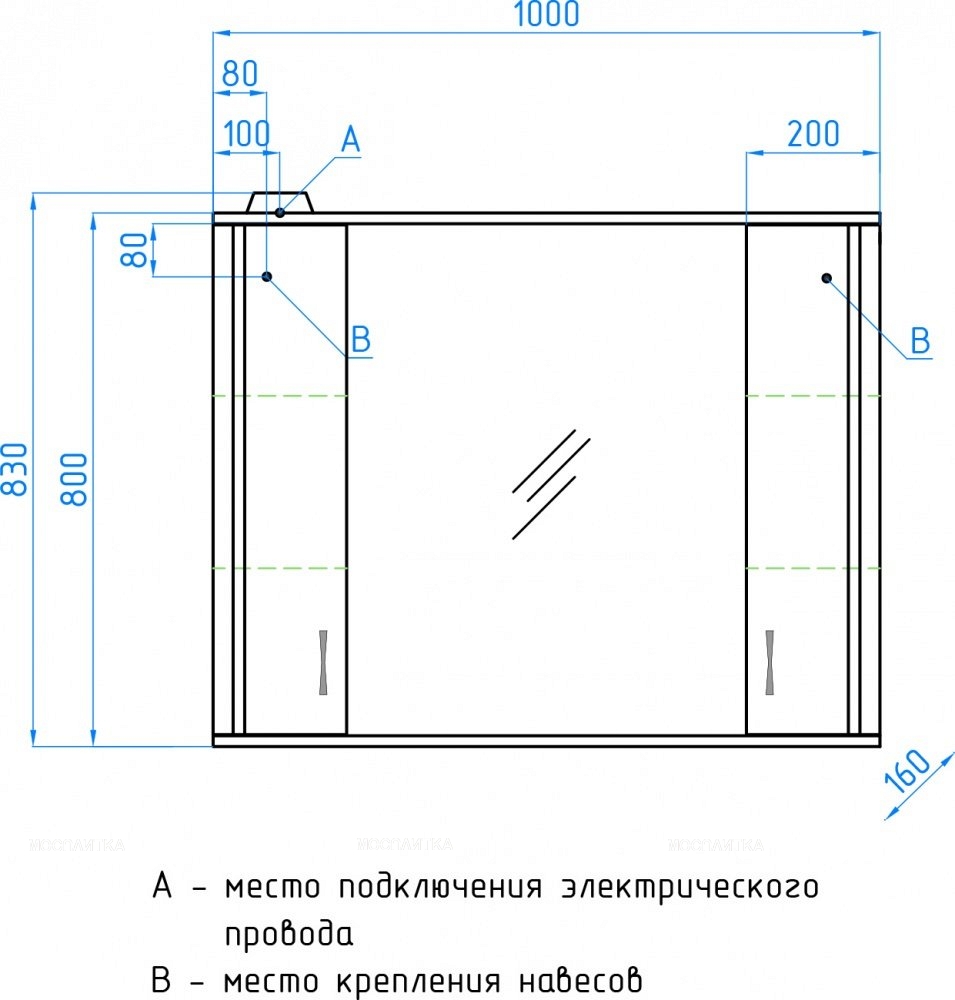 Зеркальный шкаф Style Line Эко Стандарт Панда 100/С белый - изображение 8
