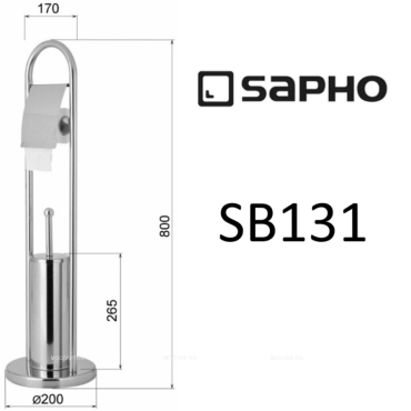 Стойка Sapho Samba SB131 хром - 3 изображение