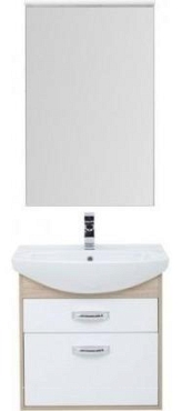 Комплект мебели для ванной Aquanet Грейс 65 2 ящика, дуб сонома - 3 изображение