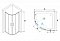 Душевой уголок RGW PA-51 02085100-11 100x100x190 см четверть круга дверь раздвижная стекло прозрачное хром - 2 изображение