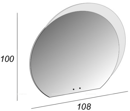Зеркало Cezares 45010 c LED-подсветкой touch system bluetooth 108х100 - 3 изображение