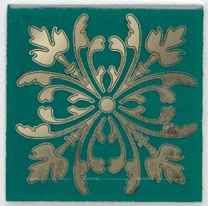 Керамическая плитка Kerama Marazzi Вставка Клемансо зелёный 4,9х4,9