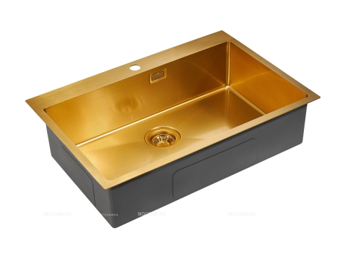 Мойка кухонная Paulmark Saar PM807551-BG брашированное золото - 2 изображение