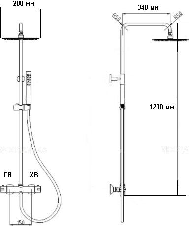 Душевая стойка RGW Shower Panels SP-21 - изображение 3