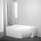 Шторка на ванну Ravak CVSK1 ROSA 140/150 L+ транспарент, белый - 2 изображение