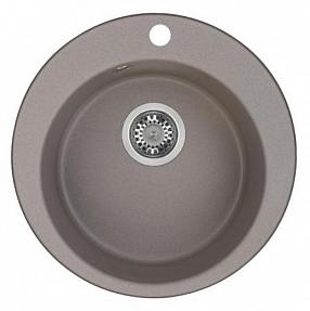 Кухонная мойка Aquaton Иверия круглая 48 серый шелк