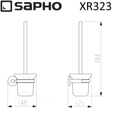 Ершик Sapho X-Round XR323 хром - 2 изображение