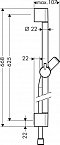 Душевая штанга Hansgrohe Unica'Croma 100 со шлангом 27611000 - 2 изображение