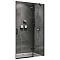 Душевая дверь Abber Zart 120х195 см AG08120B профиль черный, стекло прозрачное 