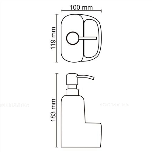 Дозатор WasserKraft 8499 с емкостью для губки, 430 ml - изображение 2