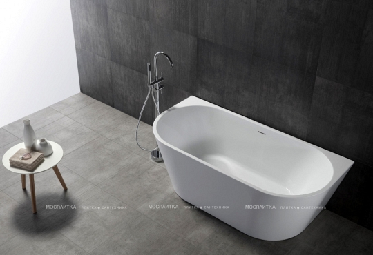 Акриловая ванна Abber 130х70 см AB9216-1.3, белая - 4 изображение