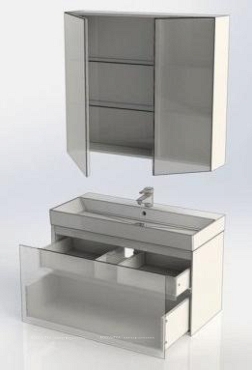 Комплект мебели для ванной Aquanet Йорк 100 белый - 15 изображение