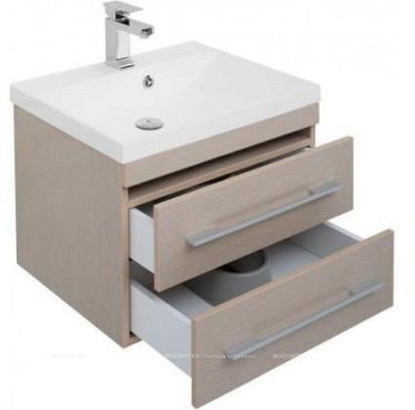 Комплект мебели для ванной Aquanet Нота 58 св.дуб зеркало камерино - 5 изображение