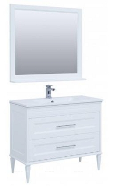Комплект мебели для ванной Aquanet Бостон М 100 белый - 2 изображение