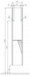 Шкаф-пенал Aquaton Сакура левая, ольха наварра/белый глянец - изображение 6