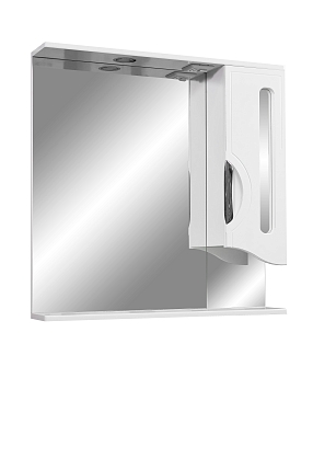 Зеркальный шкаф Stella Polar Сильва 80/C SP-00000206 80 см с подсветкой, белый