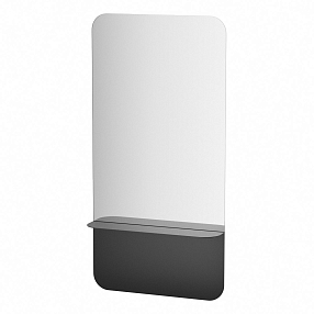 Зеркало Evoform Shadow 60 см BY 0553 черное с металлической полочкой