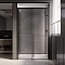 Душевая дверь Veconi Premium Trento PTD-30B, 140х200, черный матовый, стекло прозрачное - 2 изображение