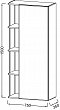 Шкаф-пенал Jacob Delafon Terrace 75 см EB1741G-S17 серый антрацит сатин - изображение 2