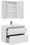 Комплект мебели для ванной Aquanet Гласс 90 белый - 5 изображение