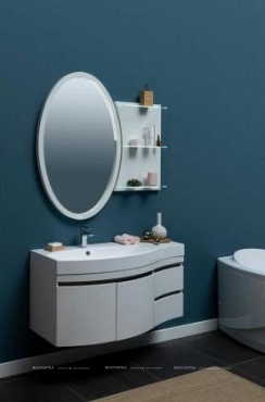 Комплект мебели для ванной Aquanet Опера 115 L 2 двери 2 ящика белый - 11 изображение