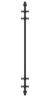 Полотенцесушитель водяной Сунержа Хорда 120х9,8 см 15-0124-1200 тёмный титан муар - 2 изображение