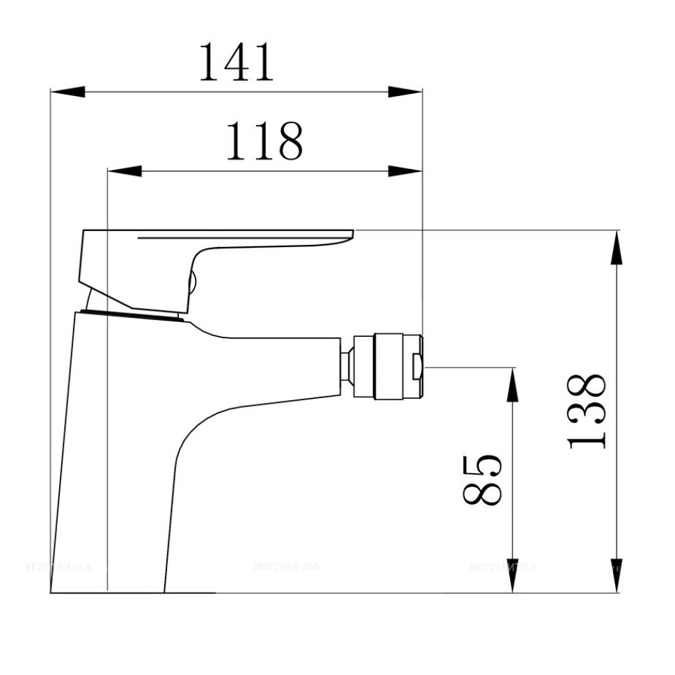 Смеситель для биде РМС SL131-001-1 хром глянец - изображение 2