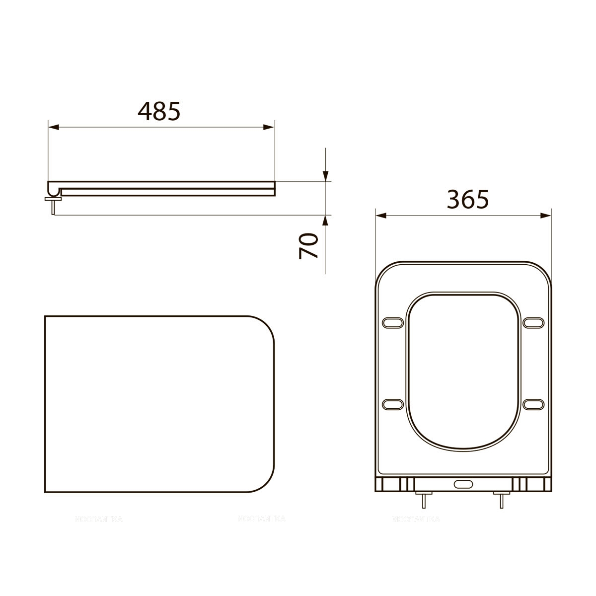 Крышка-сиденье Point Ника PN46081, дюропласт, микролифт для унитаза, белая - изображение 4