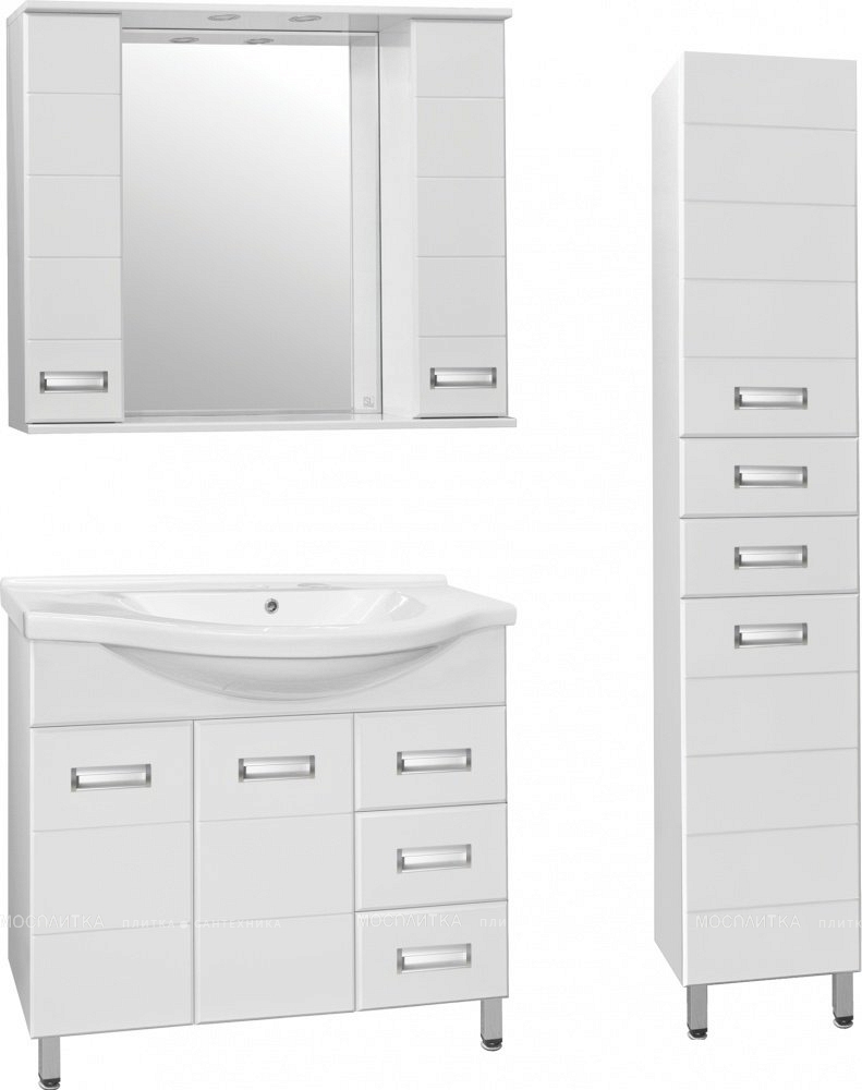 Зеркальный шкаф Style Line Ирис 100/С белый - изображение 2