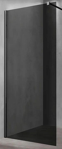 Душевая перегородка Vincea Walk-In VSW-1H800CGB 80x200 см черный матовый, стекло тонированное