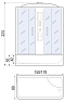 Душевая кабина River 150х80 см Wisla 155/80/55 МТ профиль хром матовый, стекло матовое - изображение 3
