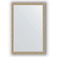 Зеркало в багетной раме Evoform Exclusive BY 1212 113 x 173 см, состаренное серебро с плетением