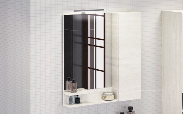 Зеркальный шкаф Comfortу Верона-75 дуб белый - 4 изображение