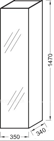 Шкаф-пенал Jacob Delafon Rythmik 35 см EB998-G1C белый глянцевый - изображение 2