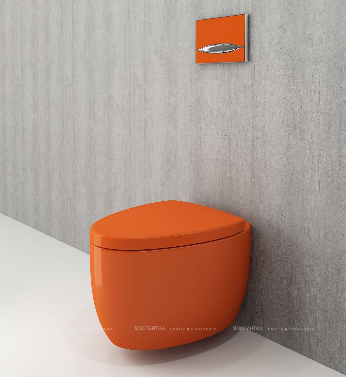 Крышка-сиденье для унитаза Bocchi Etna A0325-012 оранжевое - изображение 2