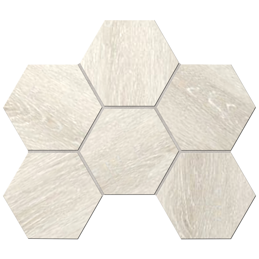 Мозаика Ametis DA01 Hexagon 25x28,5 непол. 10 мм 