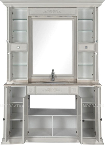 Зеркальный шкаф Aquanet Кастильо 160 белый - изображение 4