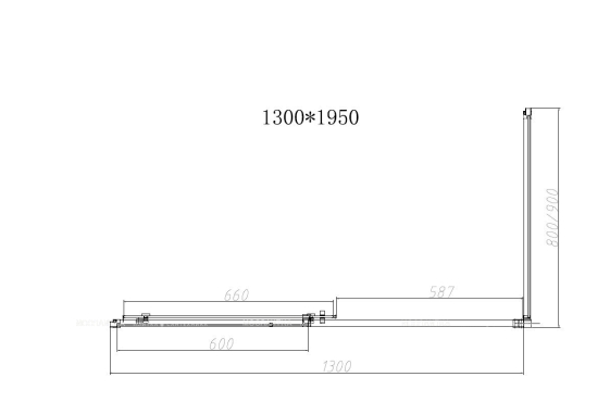Душевой уголок Vincea Slim-N 130х200 VSR-4SN8013CGB, профиль черный, стекло тонированное - 6 изображение