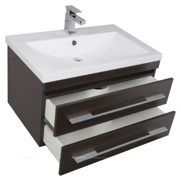 Комплект мебели для ванной Aquanet Нота New 75 венге камерино - 4 изображение