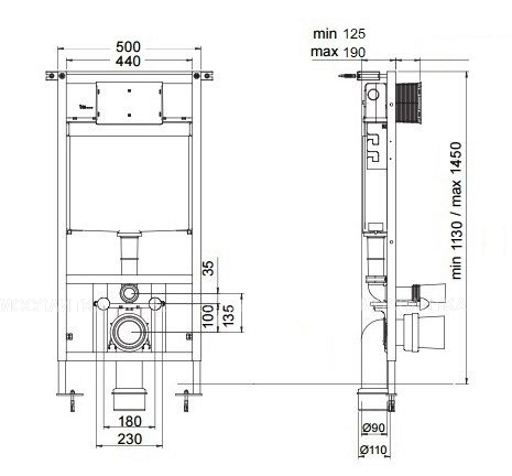 Комплект подвесной безободковый унитаз Roca Gap 34647L000 + инсталляция Bocchi 8010-1000 - изображение 16