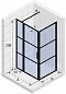 Душевой уголок Riho Grid XL GB203 GB2120080 120x80 см стекло прозрачное профиль черный с панелью 30 см - изображение 2