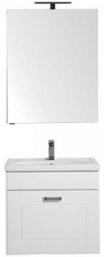 Комплект мебели для ванной Aquanet Рондо 70 1 ящик зеркало Камерино белый - 2 изображение