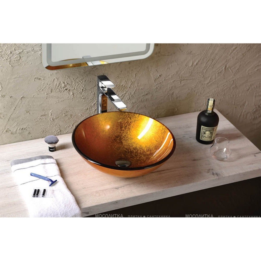 Раковина-чаша 42 см Sapho Beauty 2501-19s золото / оранжевый - изображение 3