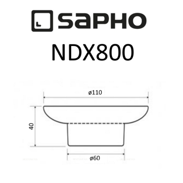 Мыльница Sapho NDX800 матовый белый - 2 изображение