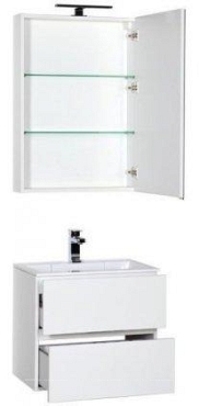 Комплект мебели для ванной Aquanet Алвита 60 белый - 4 изображение