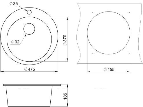 Мойка кухонная Granula GR-4801 алюминиум - 2 изображение