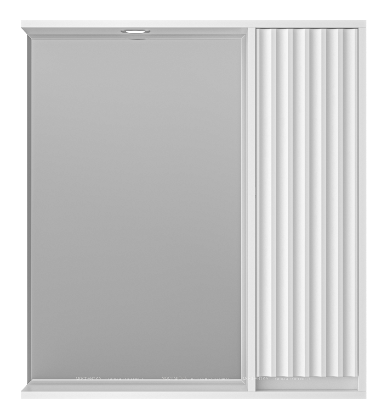 Зеркальный шкаф Brevita Balaton 75 см BAL-04075-01-П правый, с подсветкой, белый - изображение 2
