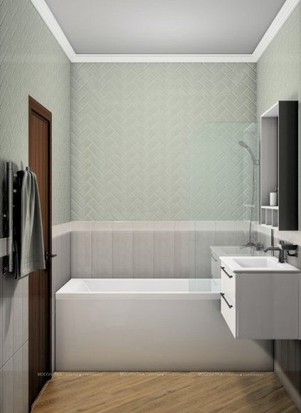 Дизайн Ванная в стиле Классика в белом цвете №12514 - 6 изображение