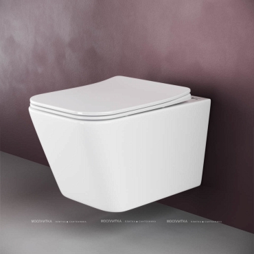 Комплект подвесной безободковый унитаз Ceramica Nova Metric Rimless CN3007 с крышкой-сиденьем + инсталляция Creto Standart 1.0 INST-CR-1.0 - 5 изображение